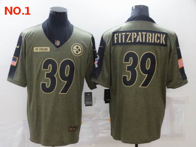 Men's Pittsburgh Steelers #39 Minkah Fitzpatrick Jersey NO.1;